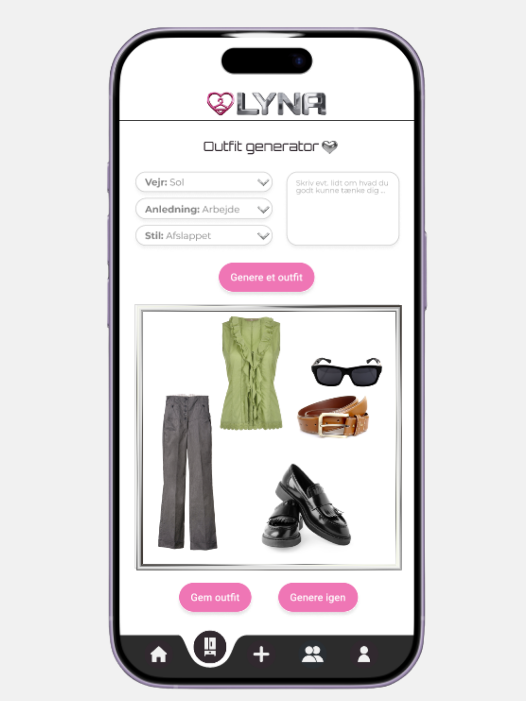 LYNA ai outfit generator 